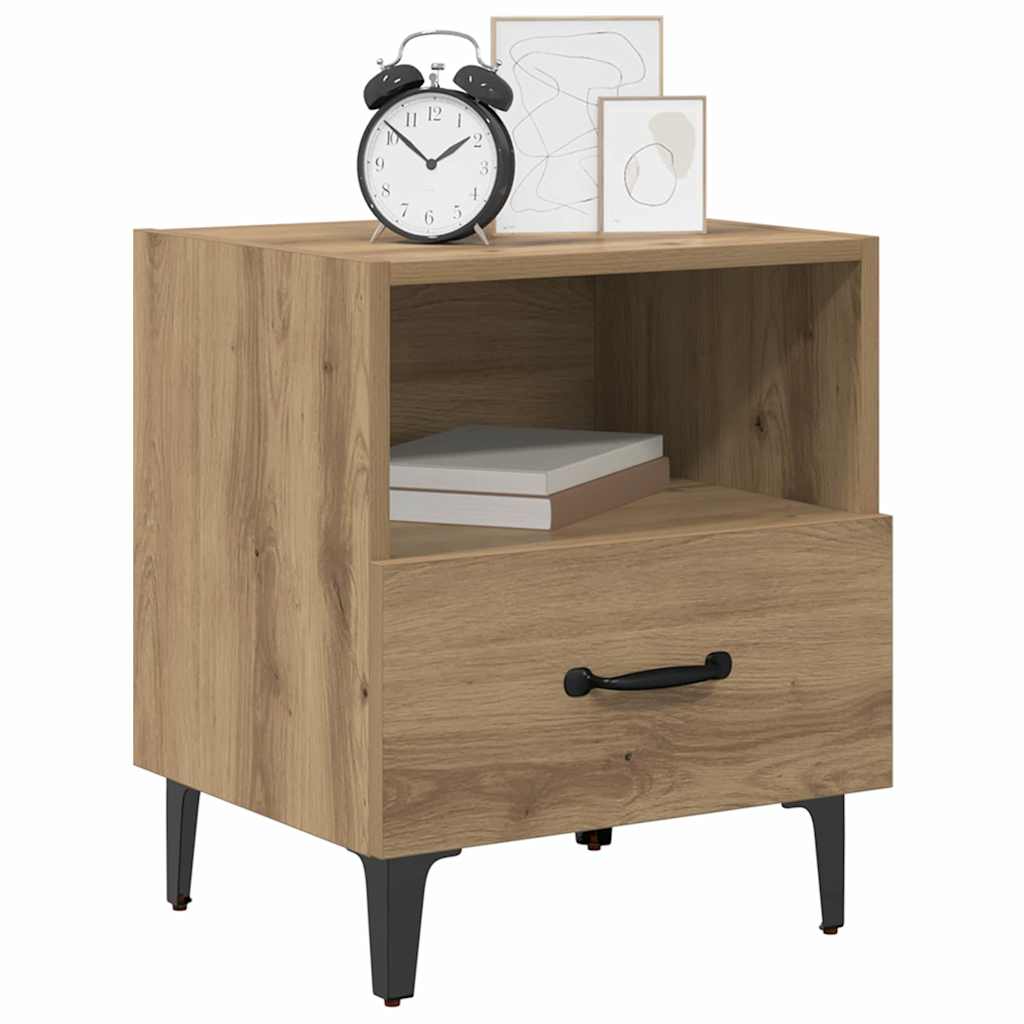 Nattbordskap 2 pcs Artisan Eik 40 x 35 x 47,5 cm Konstruert tre