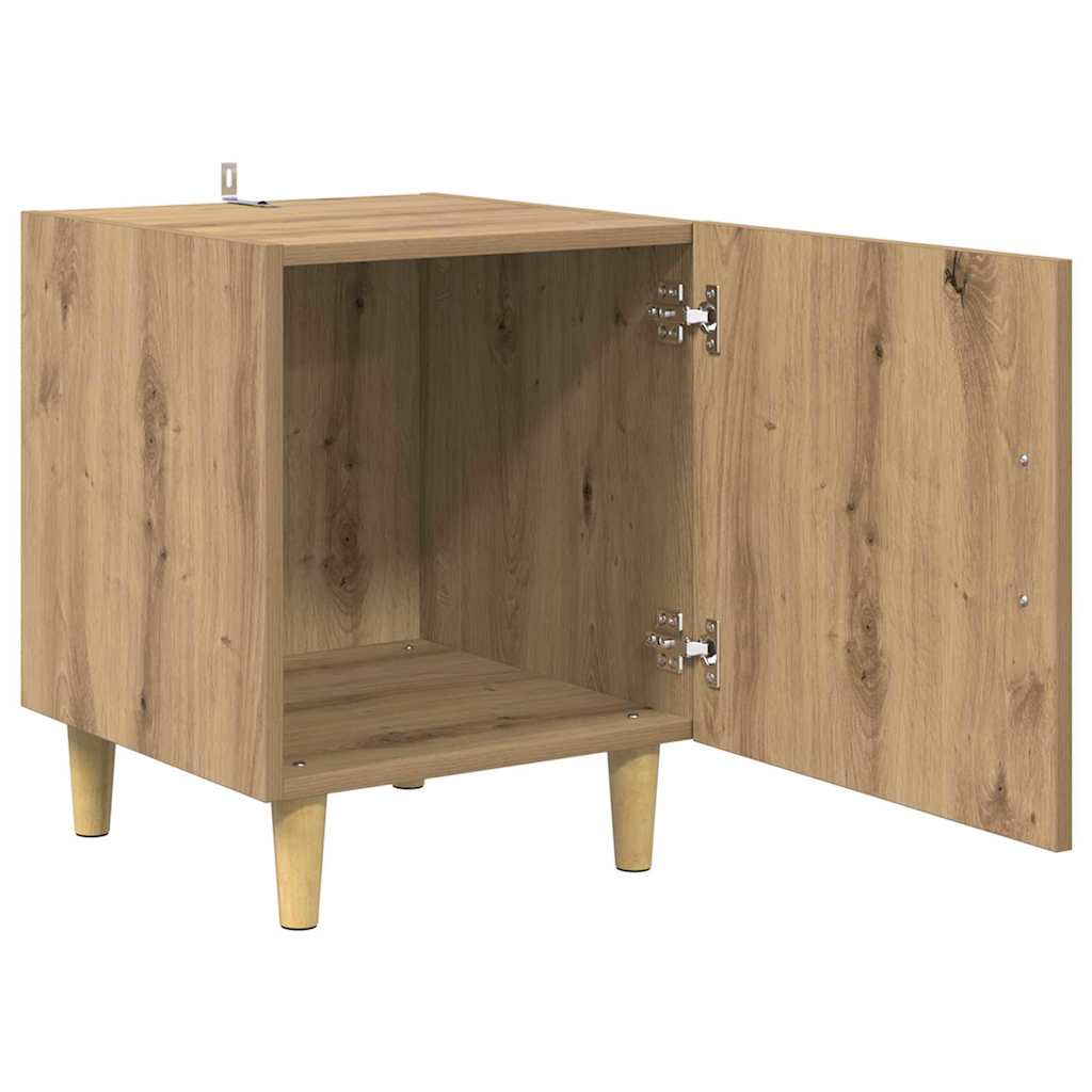 Nattbordskap 2 pcs Artisan Eik 40 x 40 x 50 cm Konstruert tre
