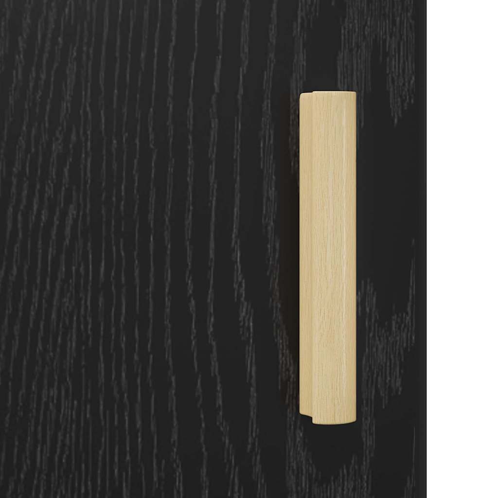 Nattbordskap 2 pcs Svart Eik 40 x 40 x 50 cm Konstruert tre