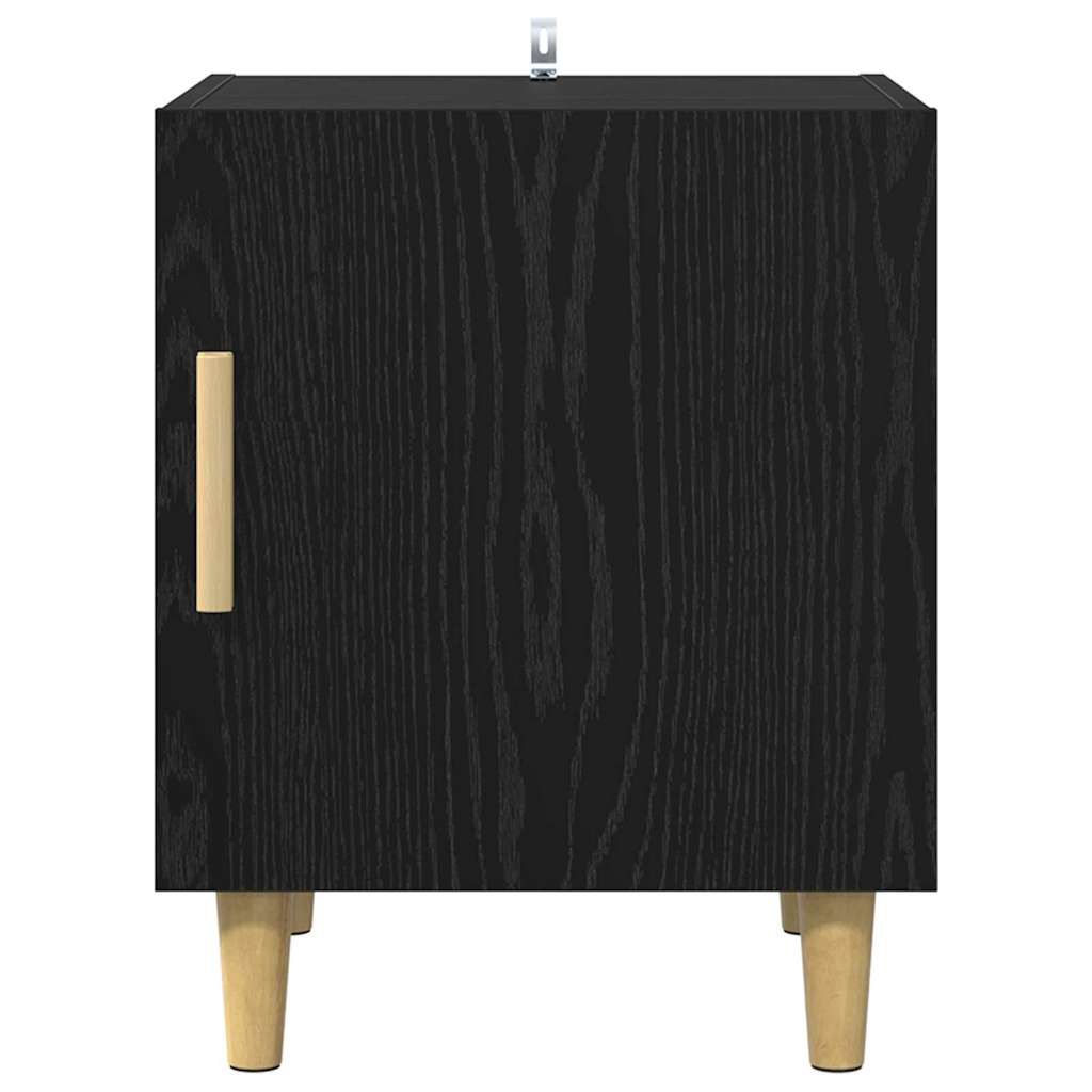 Nattbordskap 2 pcs Svart Eik 40 x 40 x 50 cm Konstruert tre
