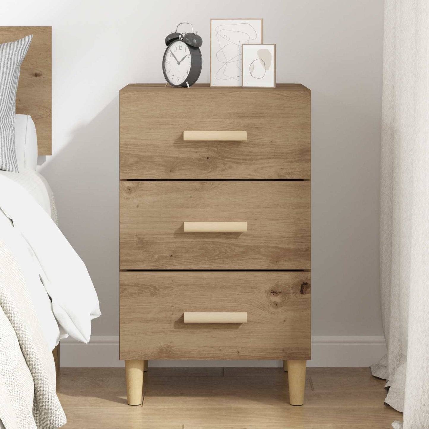 Nattbordskap Artisan Eik 40 x 40 x 66 cm Konstruert tre