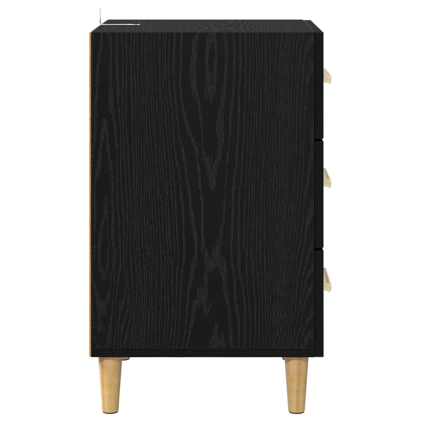 Nattbordskap Svart Eik 40 x 40 x 66 cm Konstruert tre