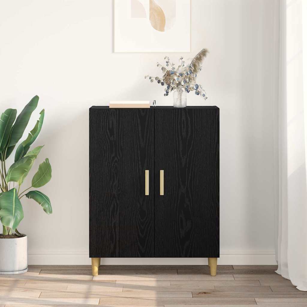 Serviesskap Svart Eik 70 x 34 x 90 cm Konstruert tre