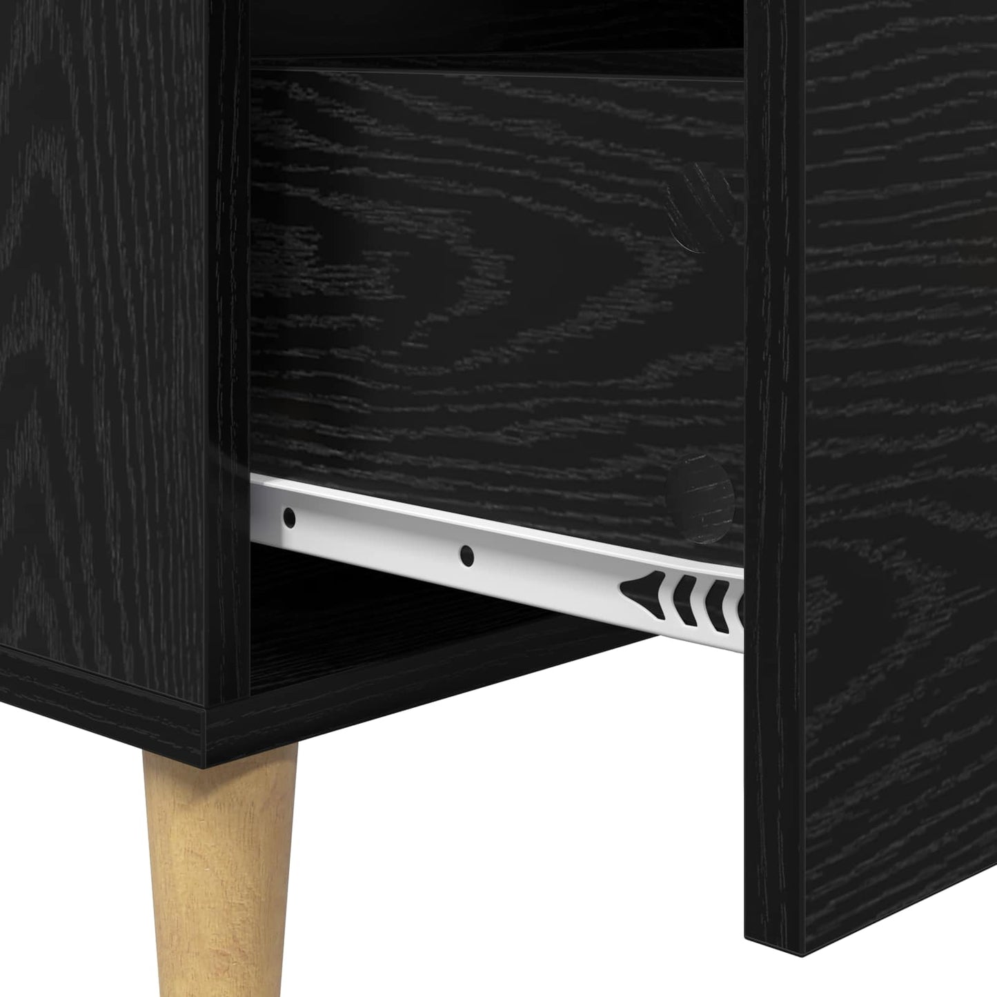 Serviesskap Svart Eik 69,5 x 34 x 90 cm Konstruert tre