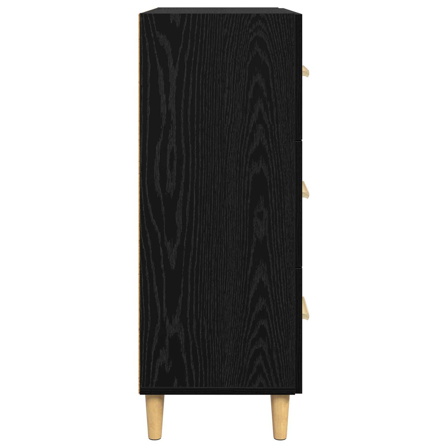 Serviesskap Svart Eik 69,5 x 34 x 90 cm Konstruert tre