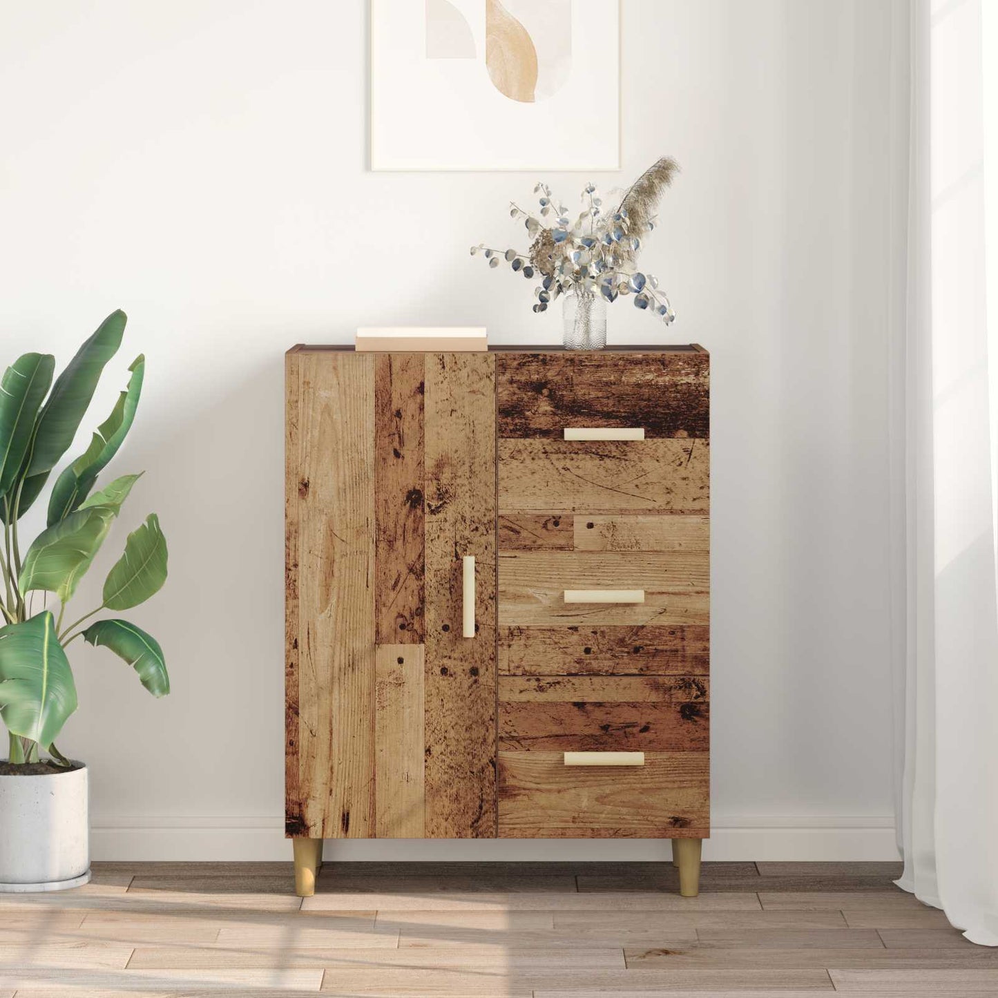 Serviesskap Gammelt tre 34 x 69.5 x 90 cm Konstruert tre