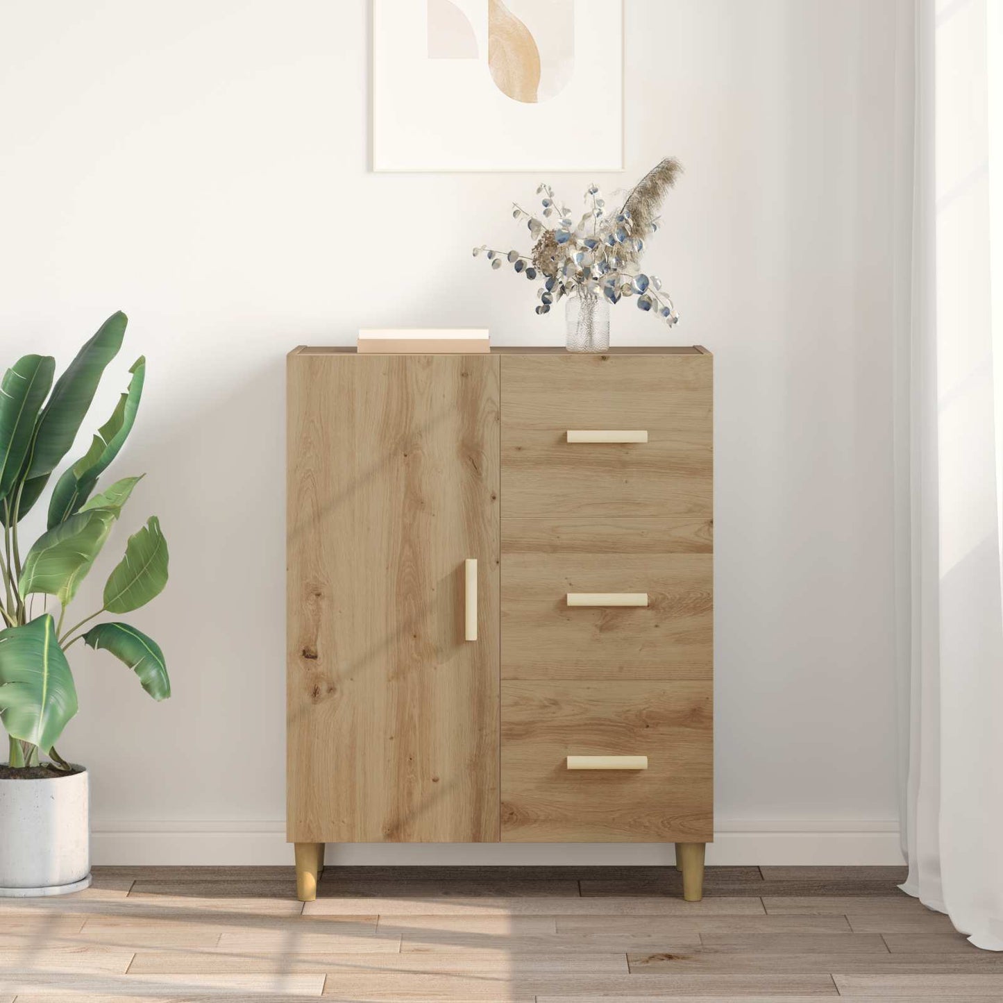 Serviesskap Artisan Eik 34 x 69.5 x 90 cm Konstruert tre