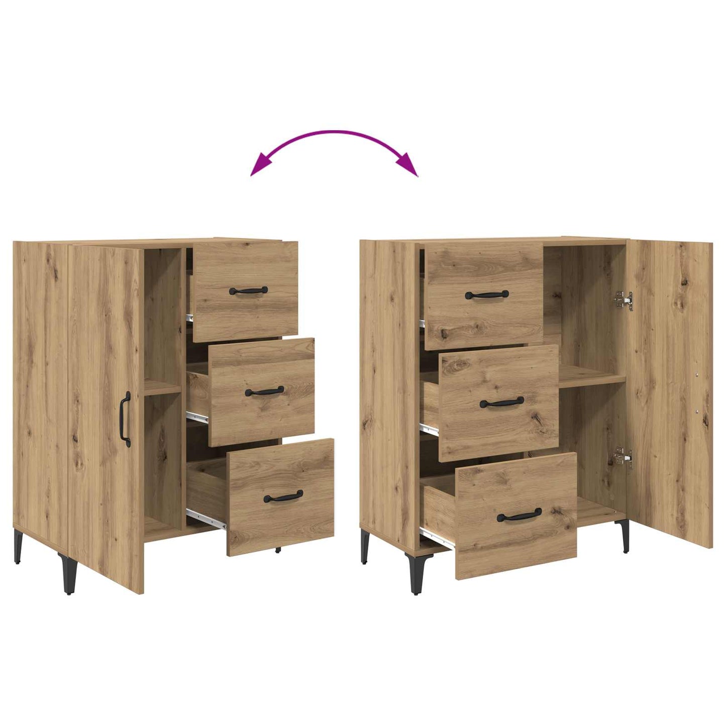 Serviesskap Artisan Eik 69,5 x 34 x 90 cm Konstruert tre