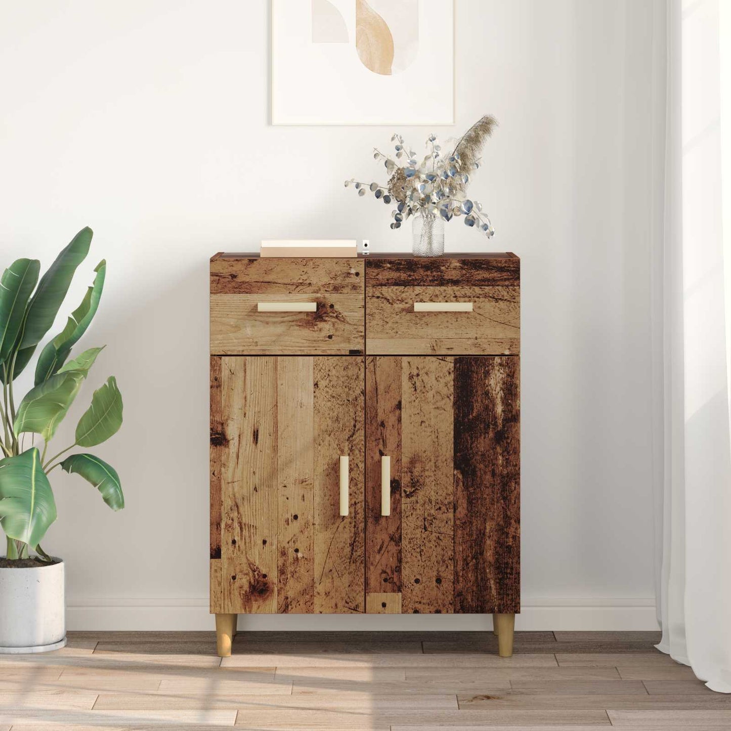 Serviesskap Gammelt tre 34 x 69.5 x 89 cm Konstruert tre