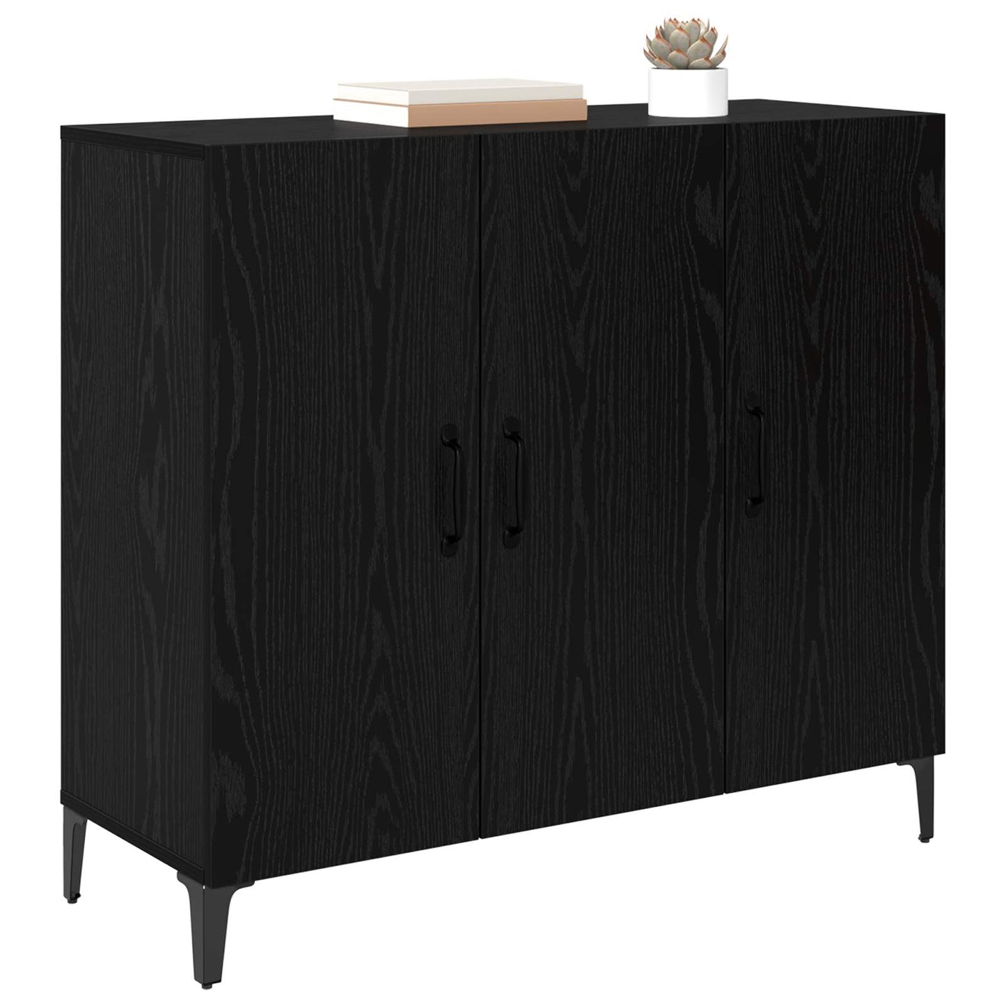Serviesskap Svart eik 34 x 90 x 80 cm Konstruert tre