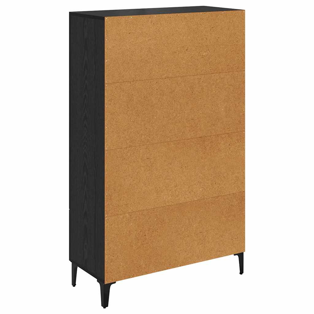 Høyskap Svart Eik 70 x 31 x 115 cm Ingeniørtre og jern