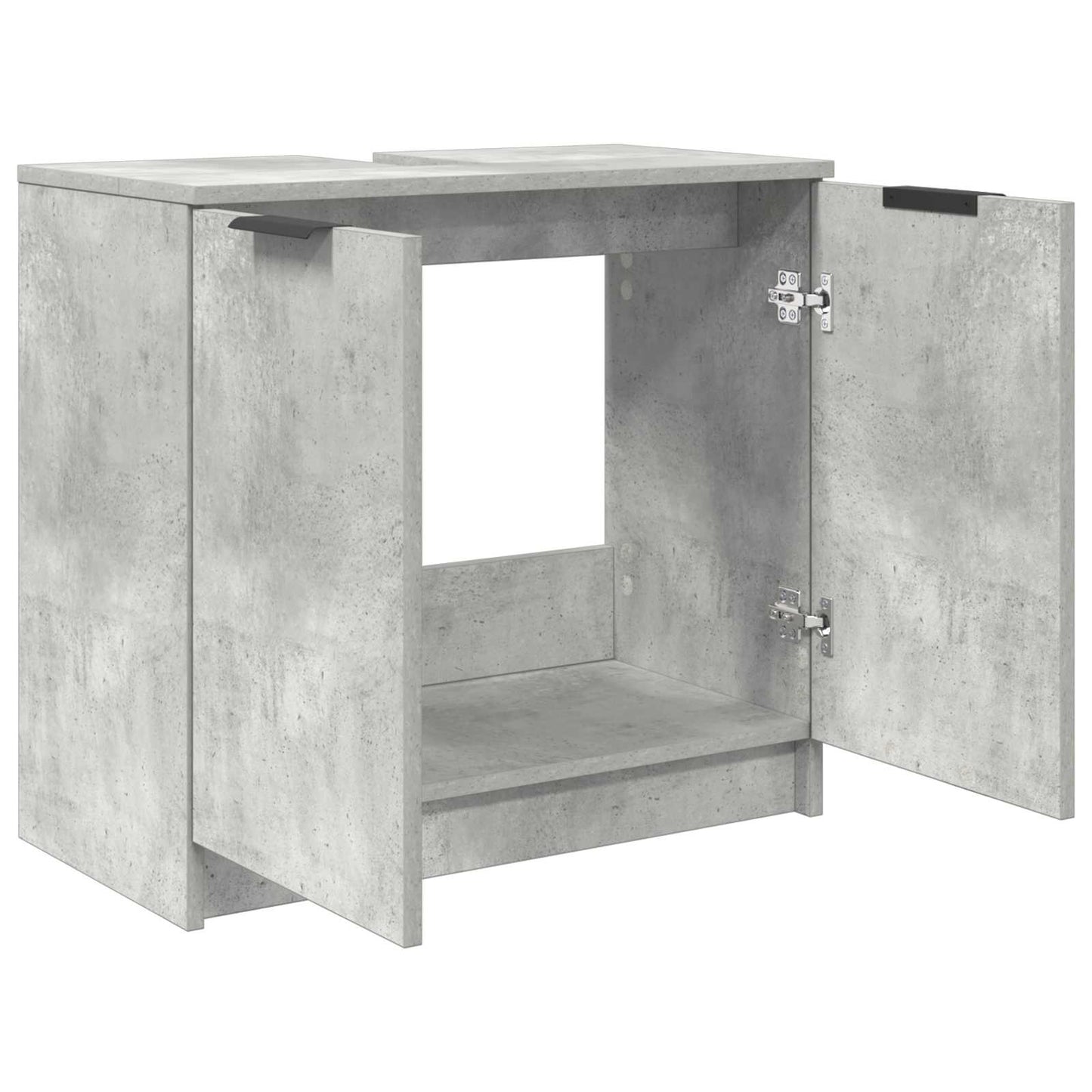 Baderomsskap Betonggrå 64,5 x 33,5 x 59 cm Konstruert tre