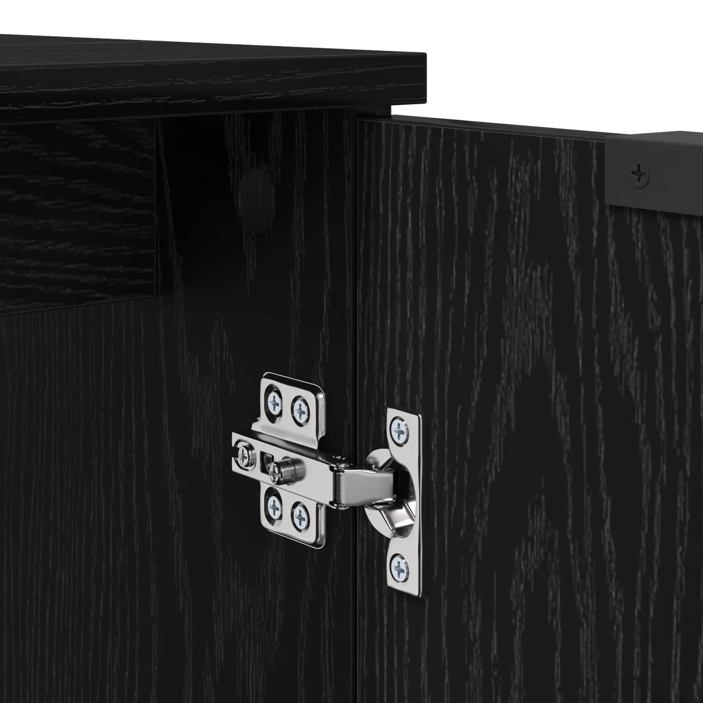 Baderomsskap Svart Eik 64,5 x 33,5 x 59 cm Konstruert tre