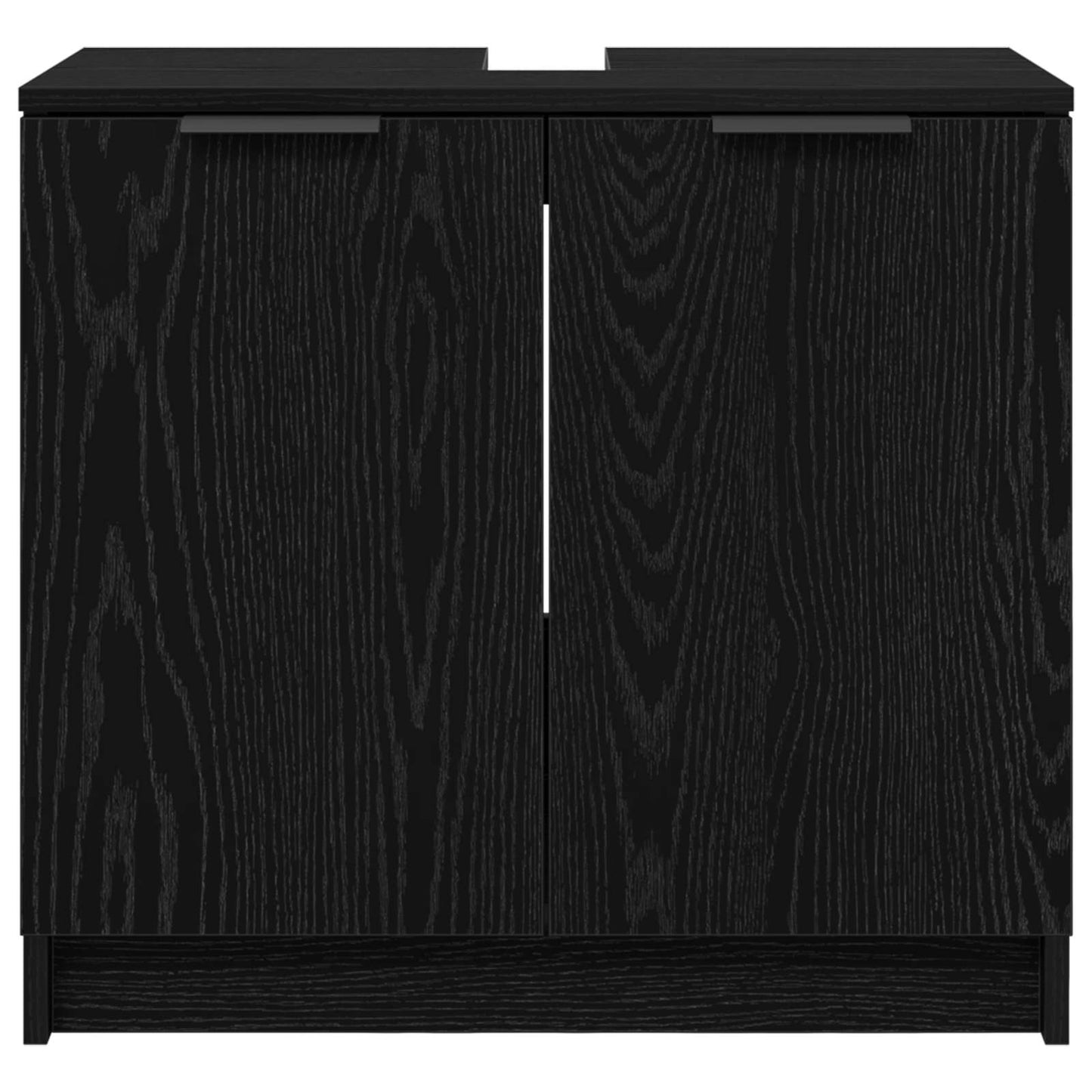 Baderomsskap Svart Eik 64,5 x 33,5 x 59 cm Konstruert tre
