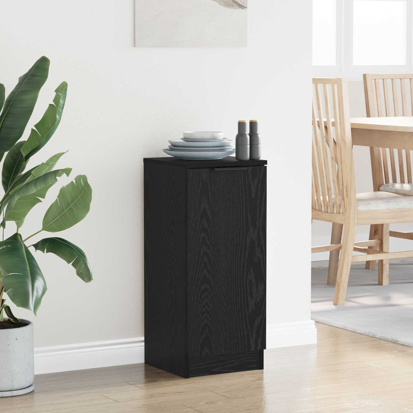 Serviesskap Svart Eik 30 x 30 x 70 cm Konstruert tre