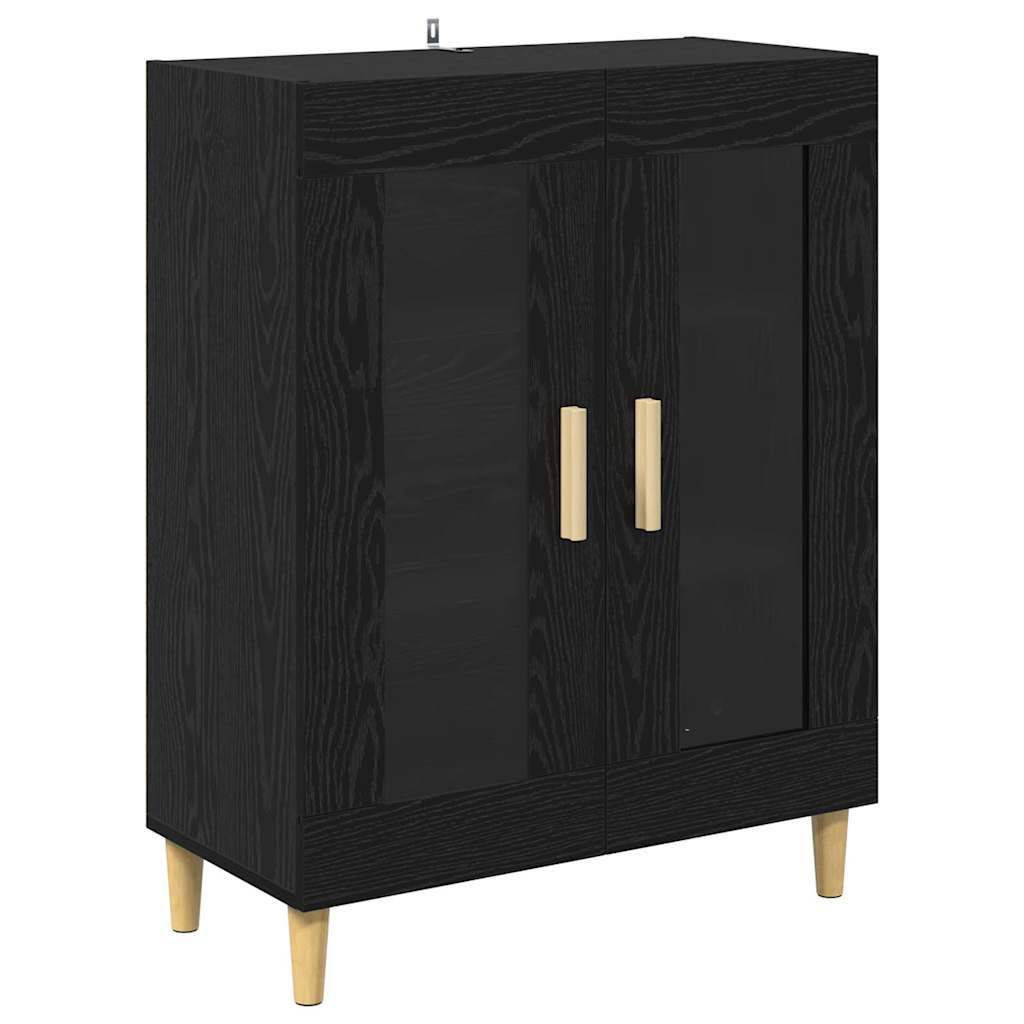 Serviesskap Svart Eik 69,5 x 34 x 90 cm Konstruert tre