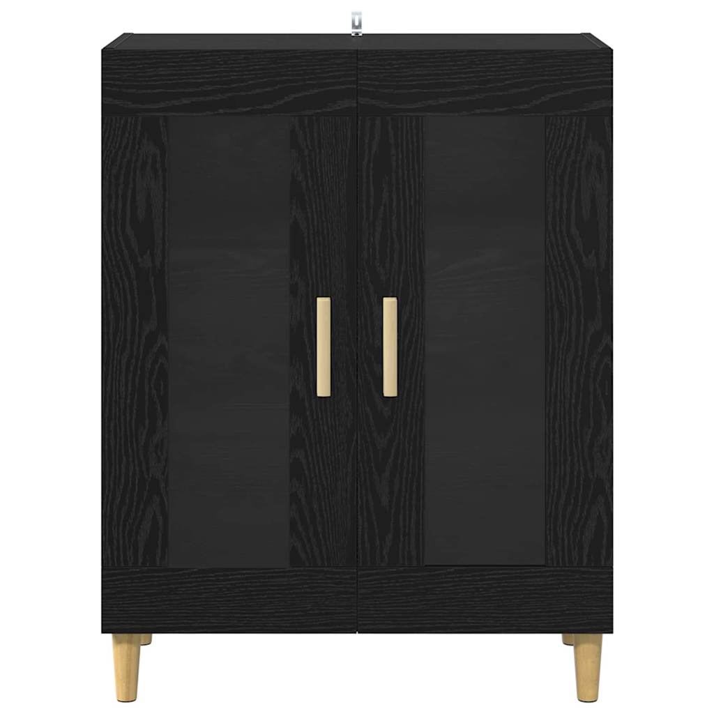 Serviesskap Svart Eik 69,5 x 34 x 90 cm Konstruert tre