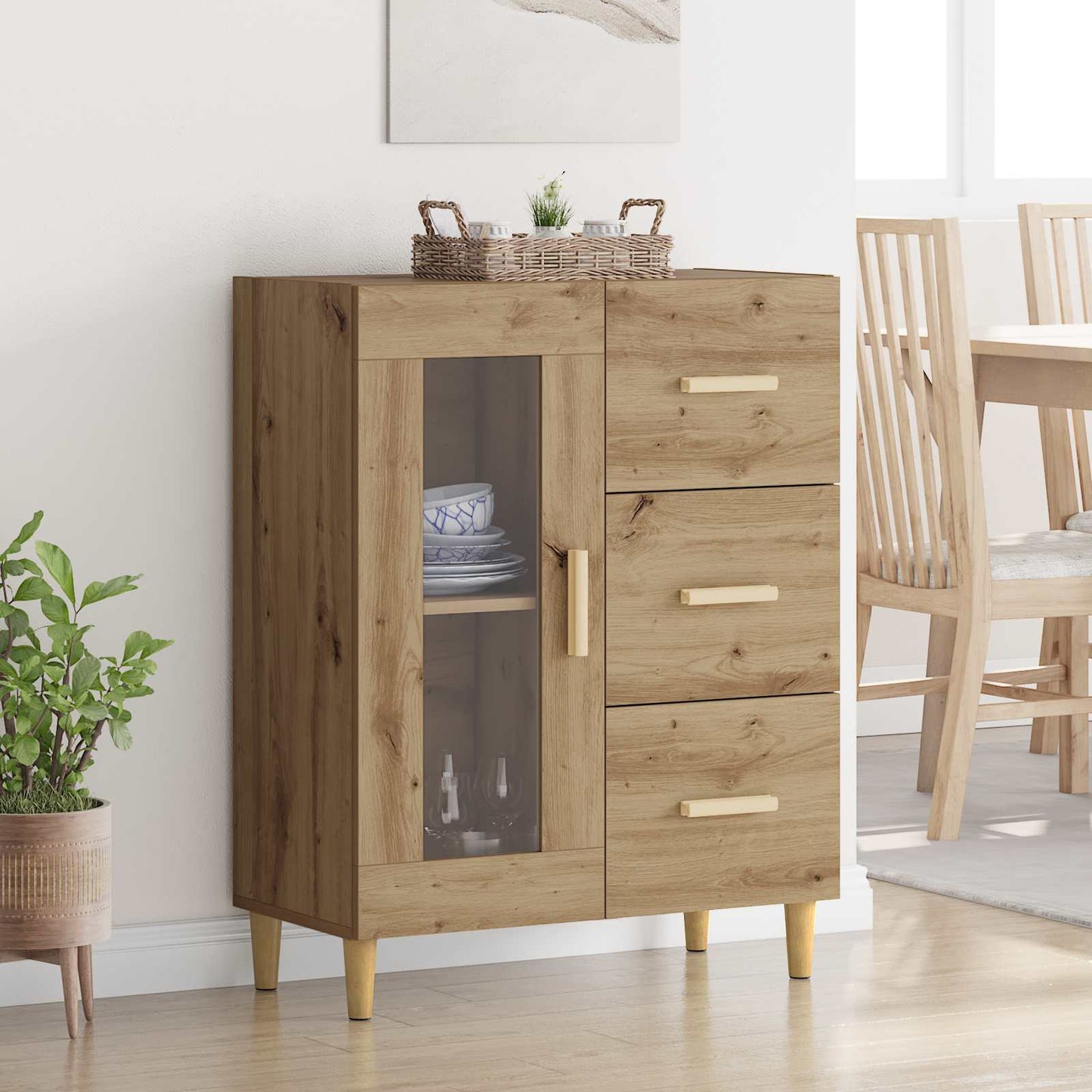 Serviesskap Artisan Eik 69,5 x 34 x 90 cm Konstruert tre