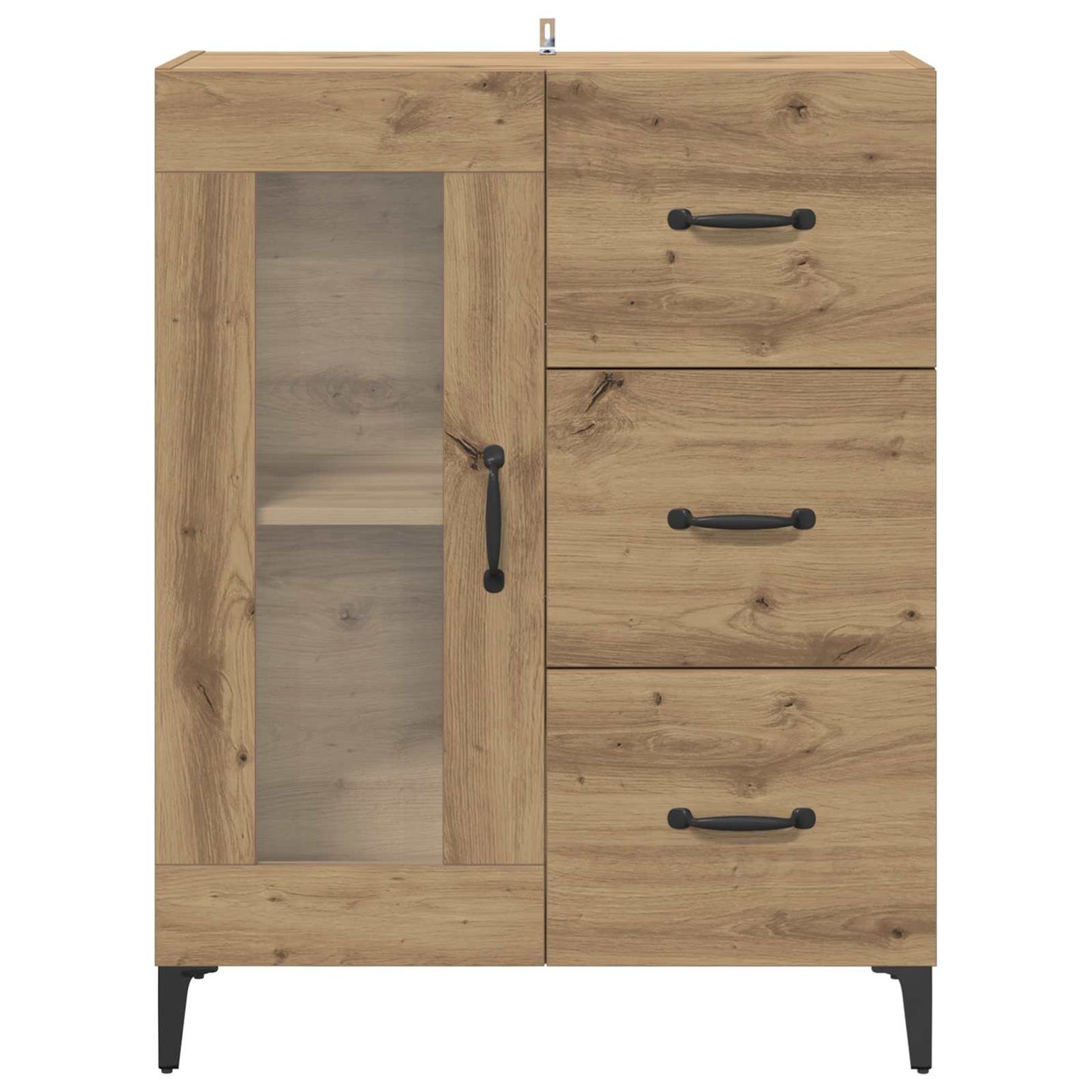 Serviesskap Artisan Eik 69,5 x 34 x 90 cm Ingeniørtre og jern