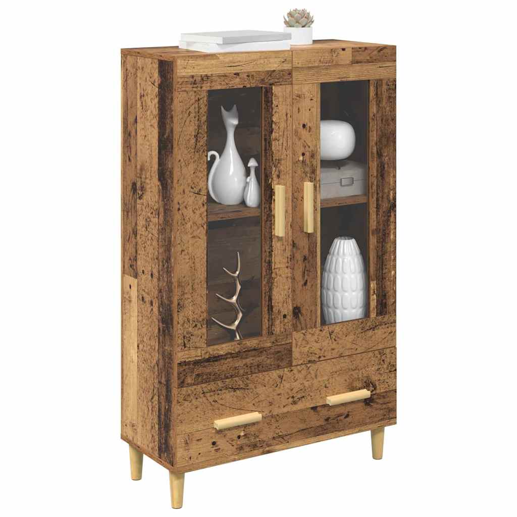 Høyskap med skuff Gamle tre 70 x 31 x 115 cm Konstruert tre