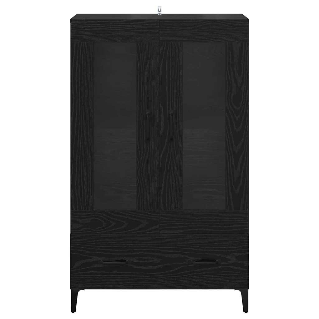 Høyskap Svart Eik 70 x 31 x 115 cm Ingeniørtre og jern