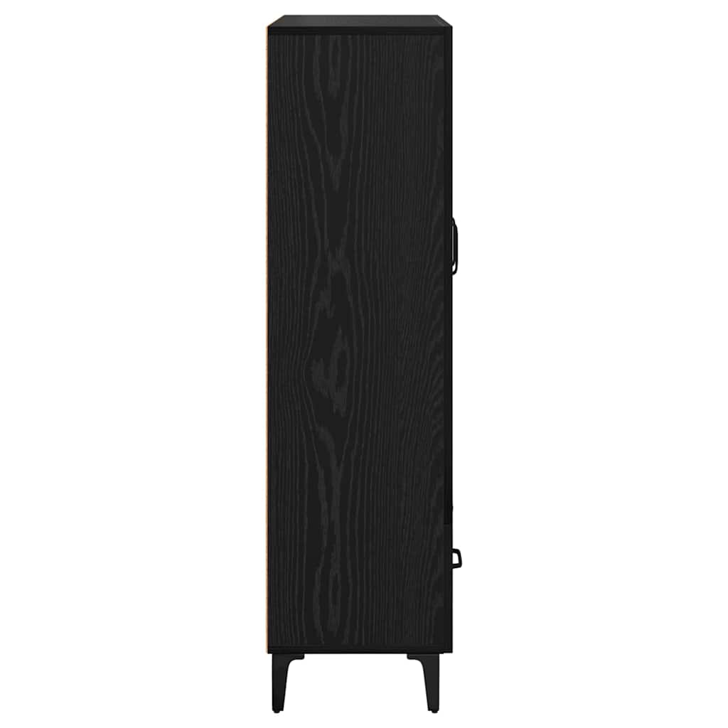 Høyskap Svart Eik 70 x 31 x 115 cm Ingeniørtre og jern