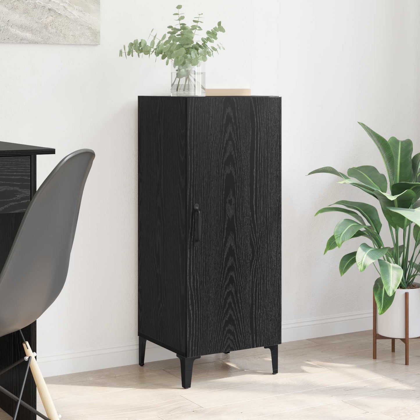 Serviesskap Svart Eik 34,5 x 34 x 90 cm Konstruert tre