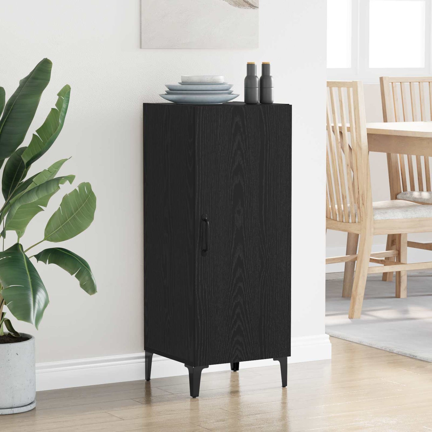 Serviesskap Svart Eik 34,5 x 34 x 90 cm Konstruert tre