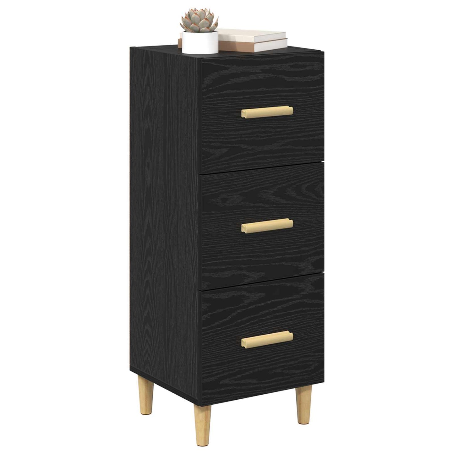 Serviesskap Svart eik 34,5 x 34 x 90 cm Konstruert tre
