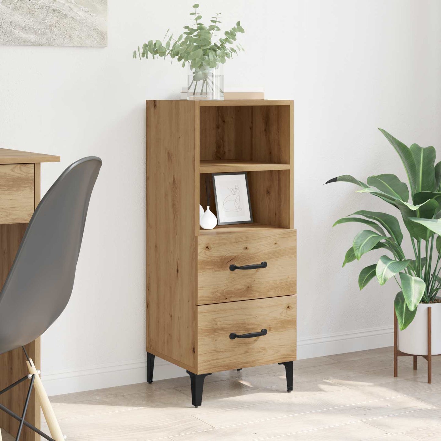 Serviesskap artisan eik 34 x 34.5 x 90 cm Konstruert tre
