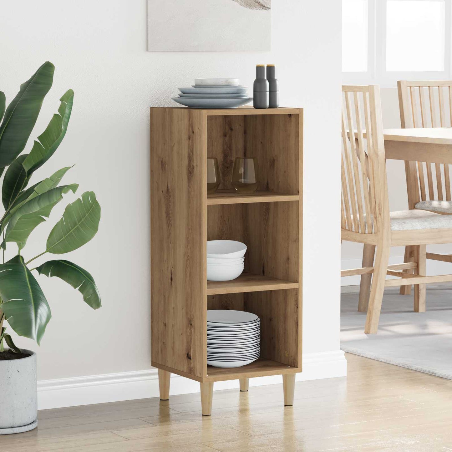 Serviesskap Artisan Eik 34,5 x 32,5 x 90 cm Konstruert tre