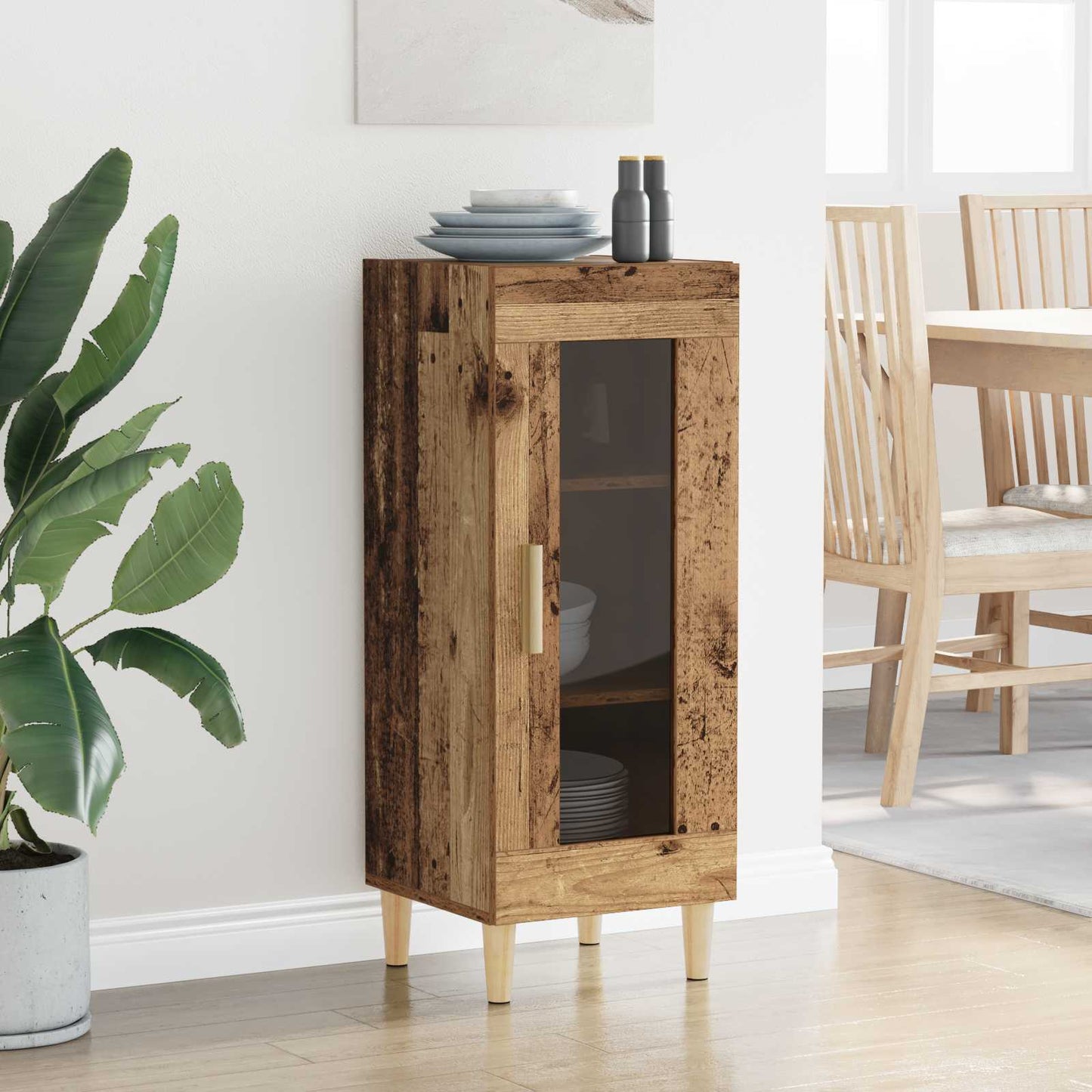 Serviesskap Gammelt tre 34,5 x 32,5 x 90 cm Konstruert tre
