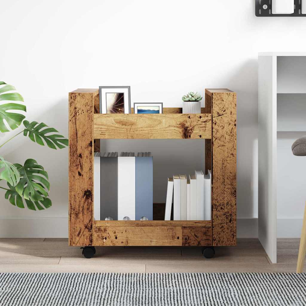 Skrivebordvogn Gamle tre 60 x 45 x 60 cm Konstruert tre