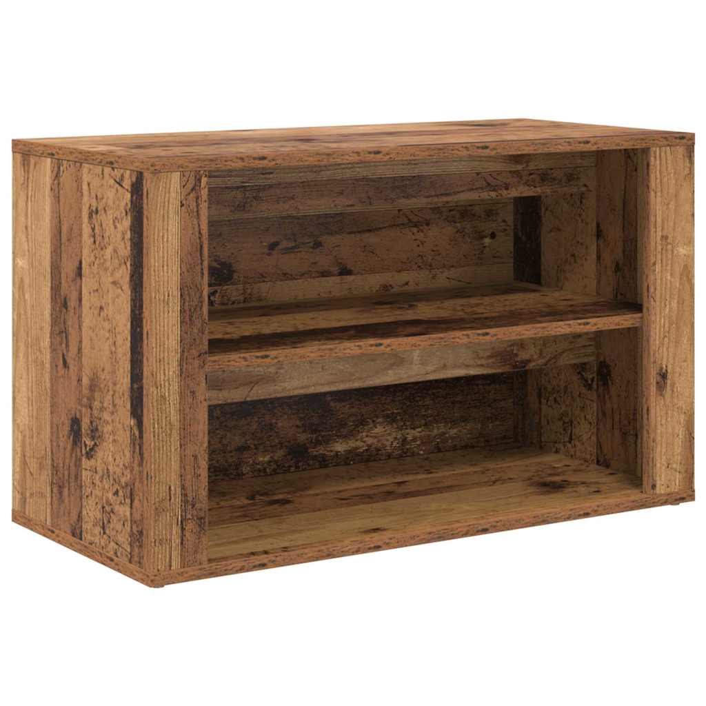 Sko Hylle med hylle Gammelt tre 75 x 35 x 45 cm Konstruert tre