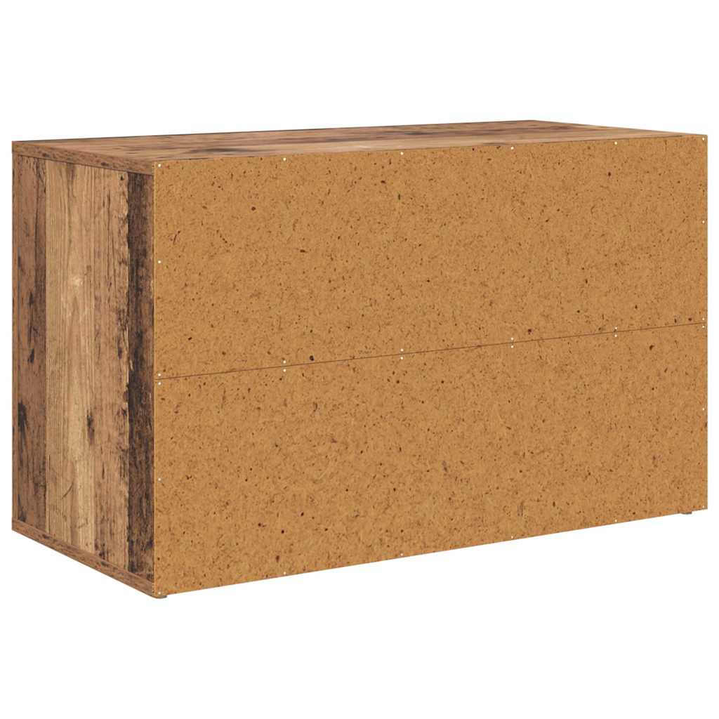Sko Hylle med hylle Gammelt tre 75 x 35 x 45 cm Konstruert tre