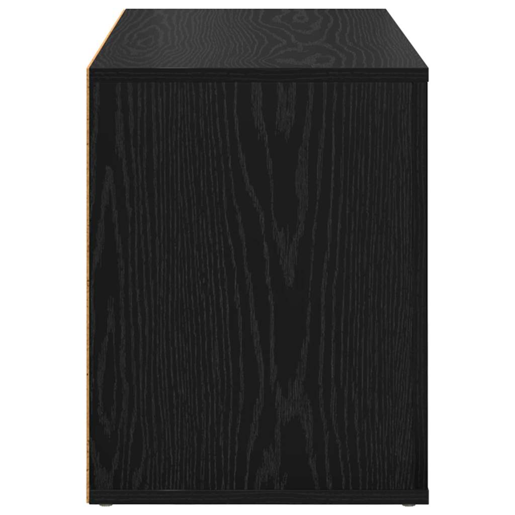 Sko Hylle med hylle Svart eik 75 x 35 x 45 cm Konstruert tre