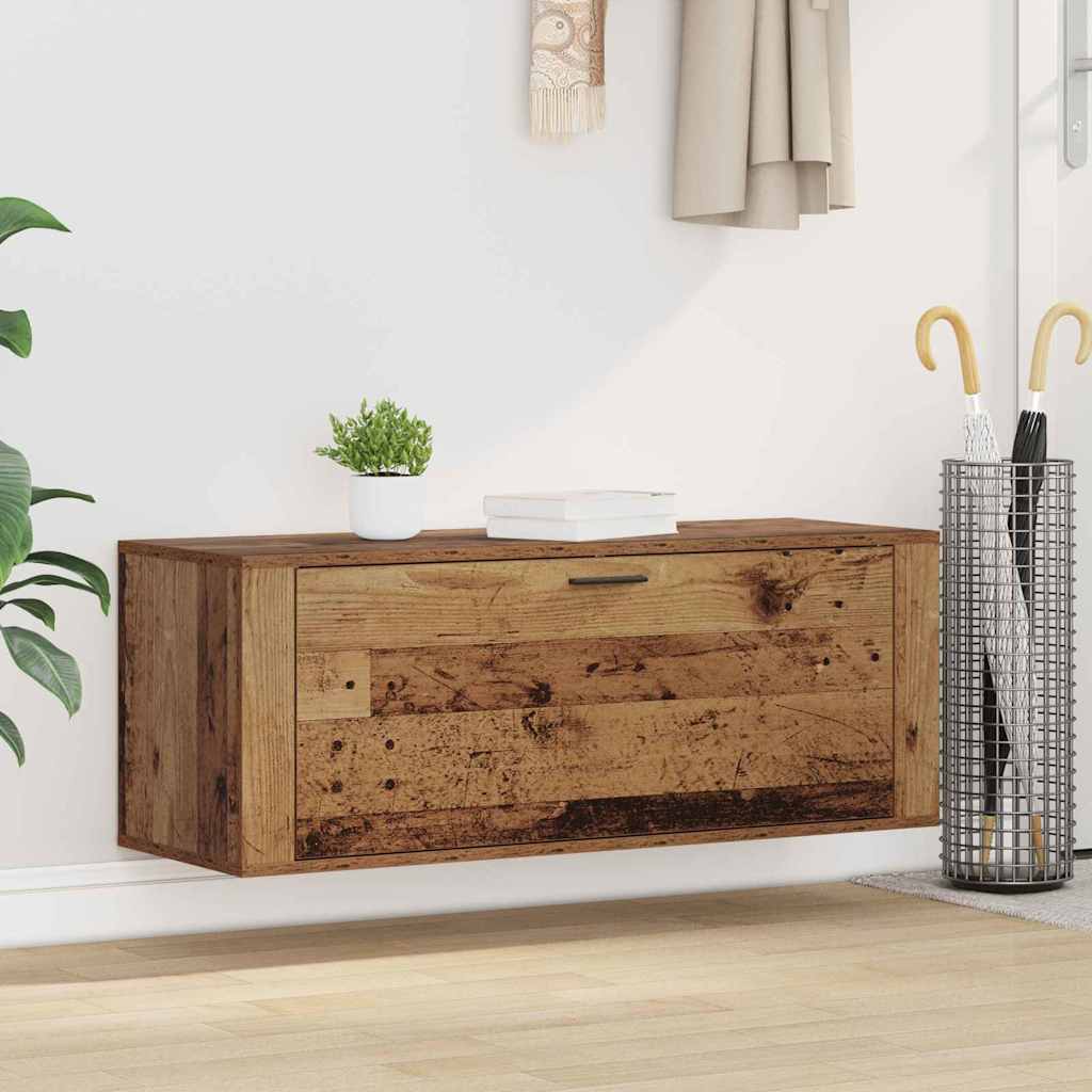 Sko Skap med hylle Gammelt tre 100 x 35 x 38 cm Konstruert tre