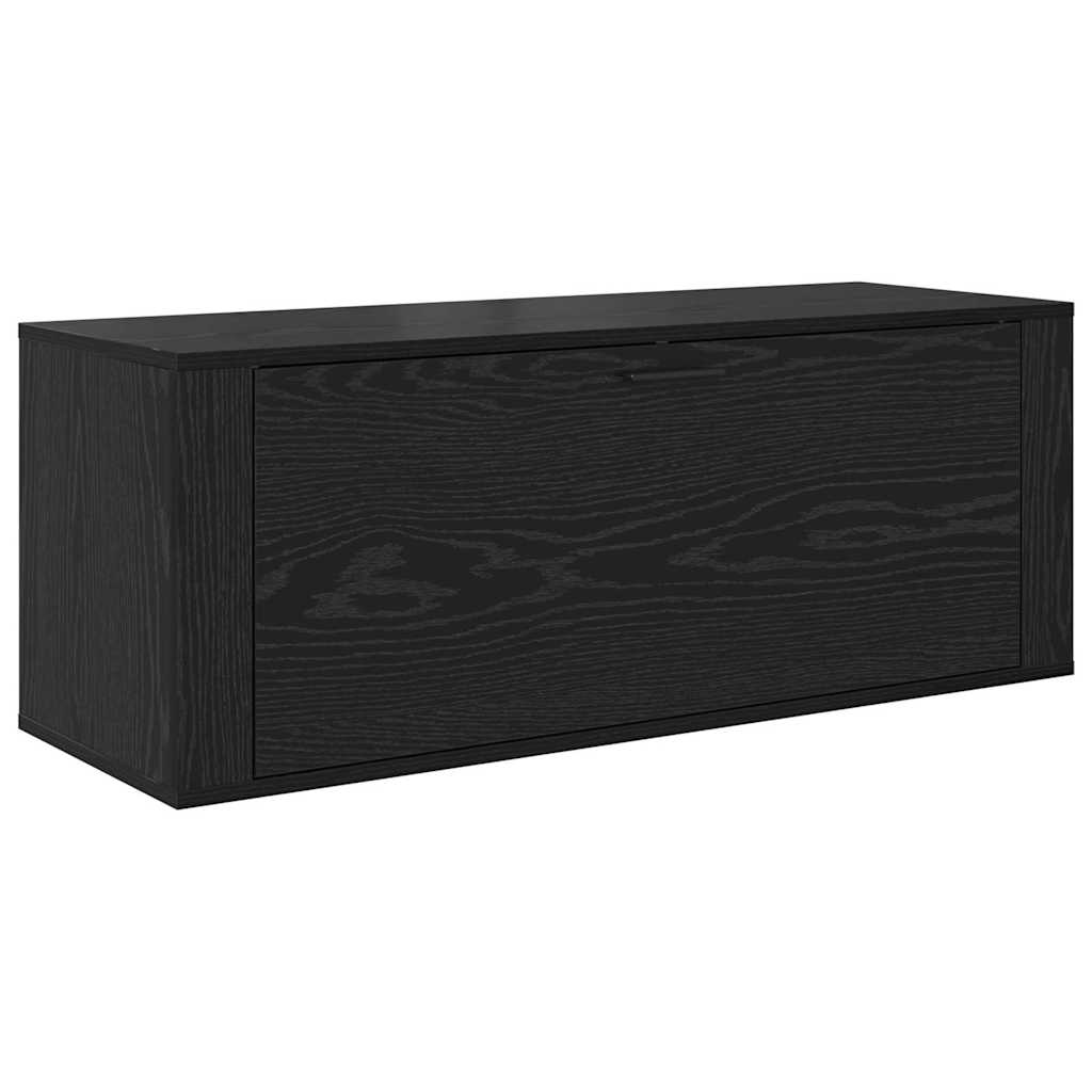 Sko Skap med hylle Svart eik 100 x 35 x 38 cm Konstruert tre