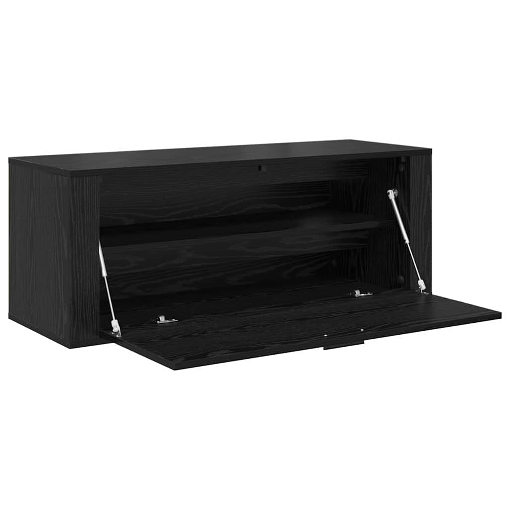 Sko Skap med hylle Svart eik 100 x 35 x 38 cm Konstruert tre