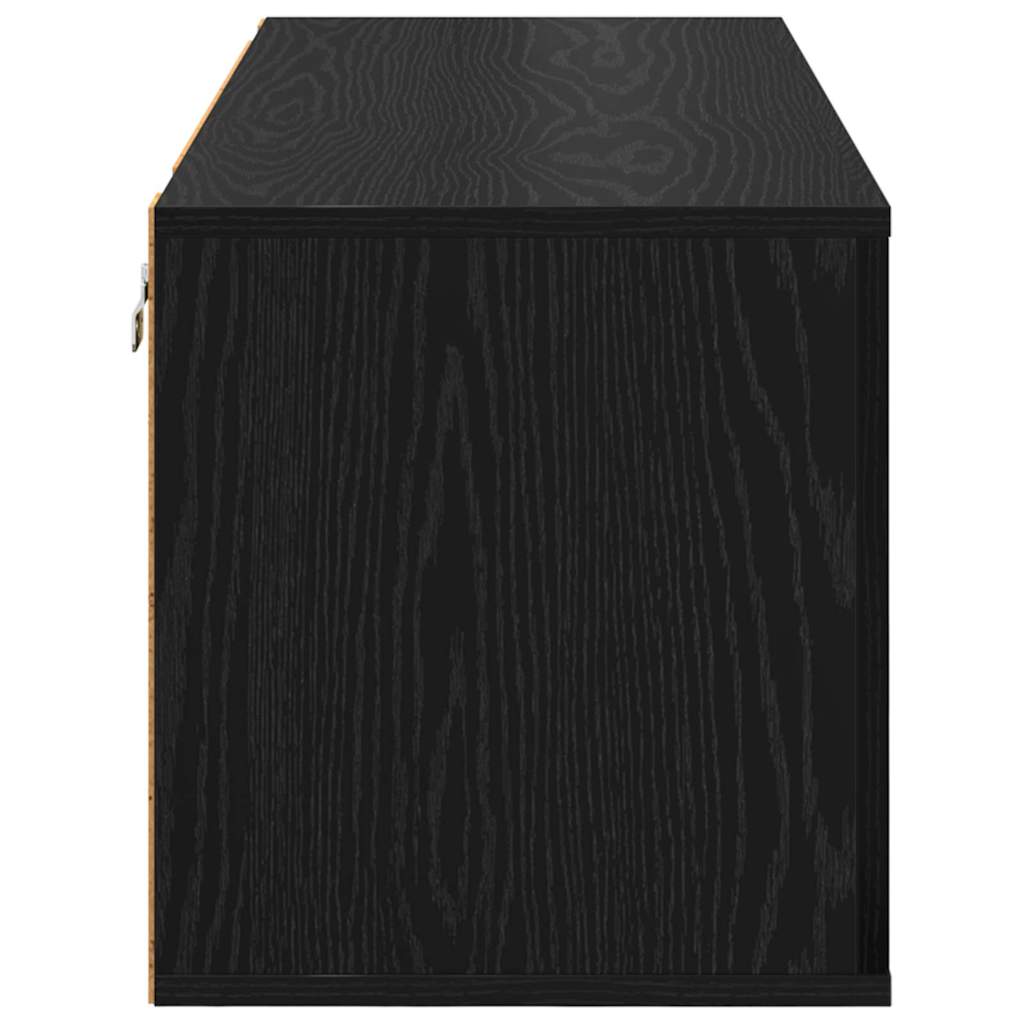 Sko Skap med hylle Svart eik 100 x 35 x 38 cm Konstruert tre