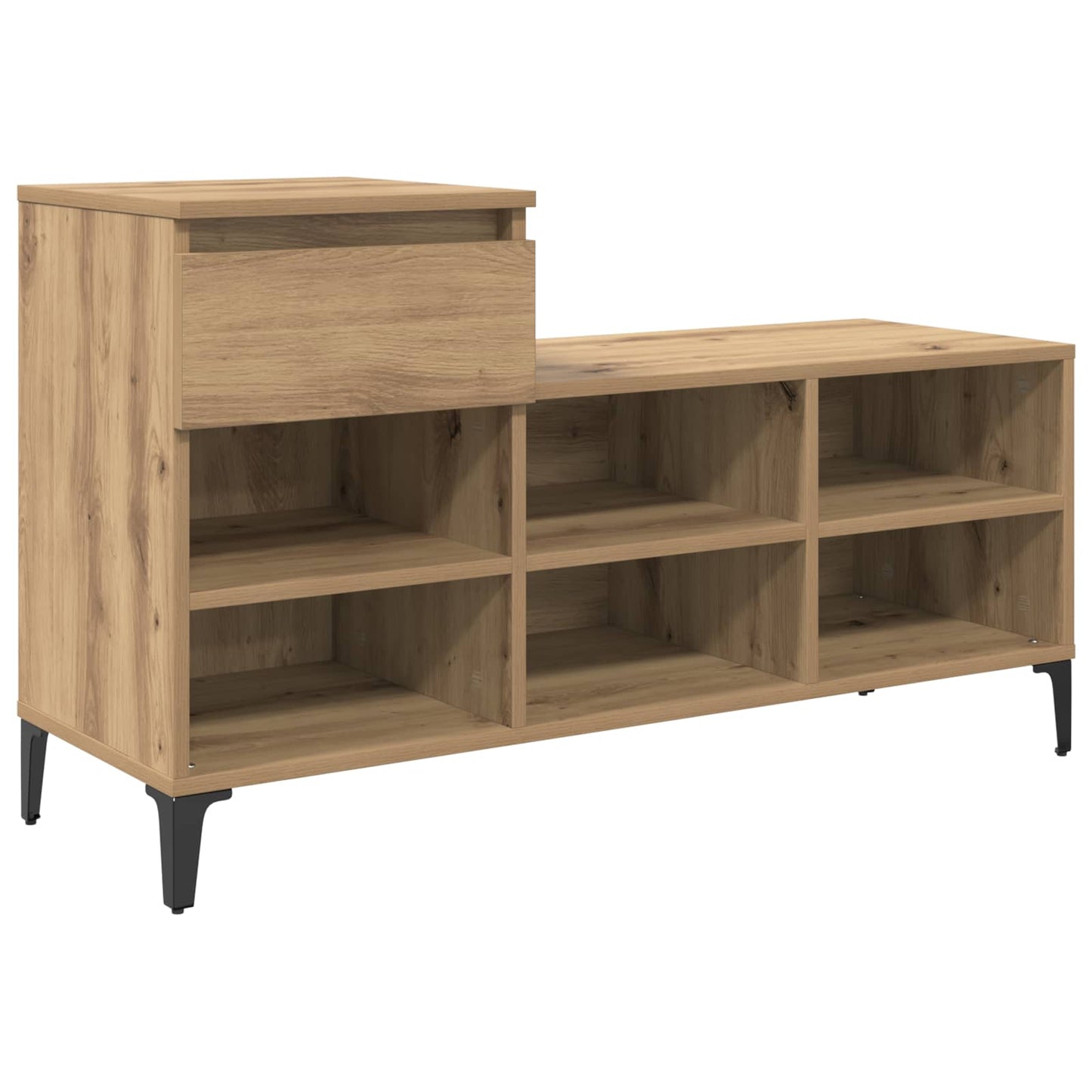 Sko Skap med skuff artisan eik 102 x 36 x 60 cm Konstruert tre