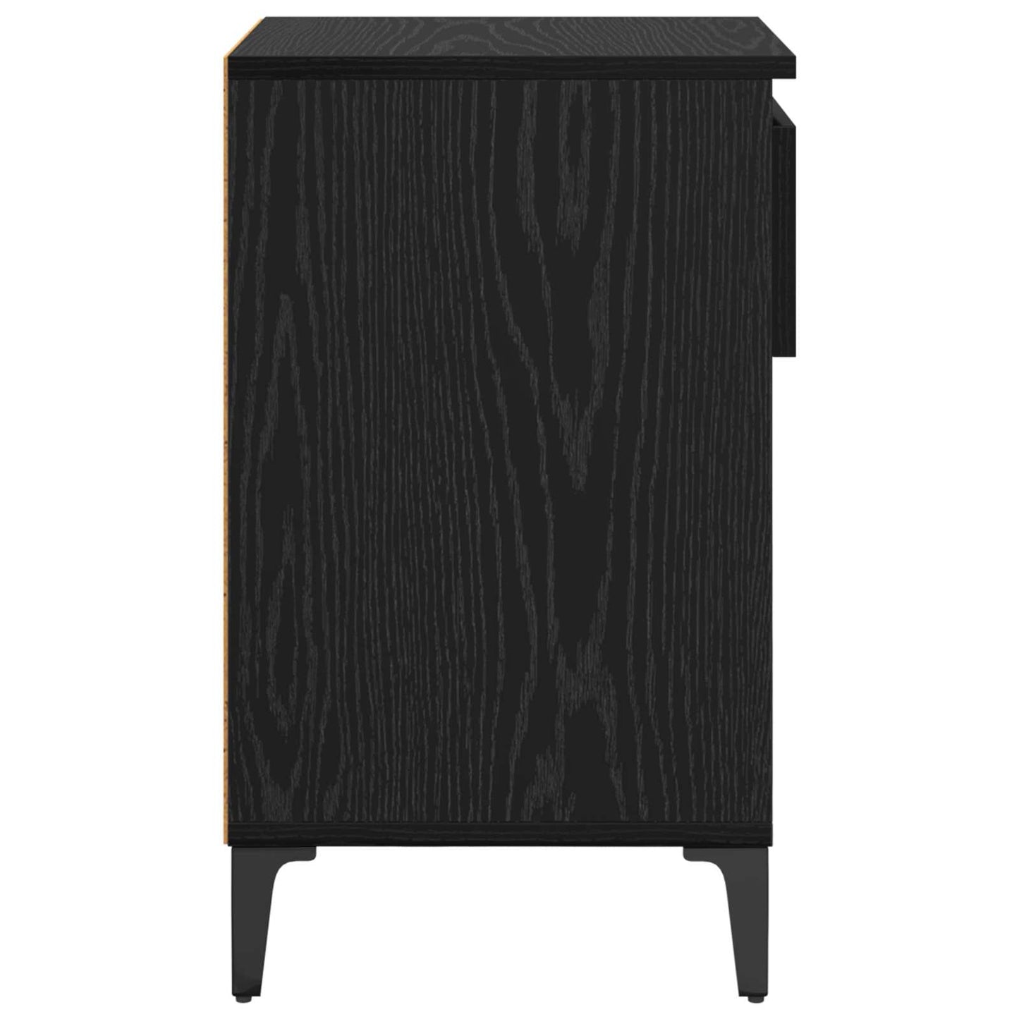 Sko Skap med skuff Svart eik 102 x 36 x 60 cm Konstruert tre