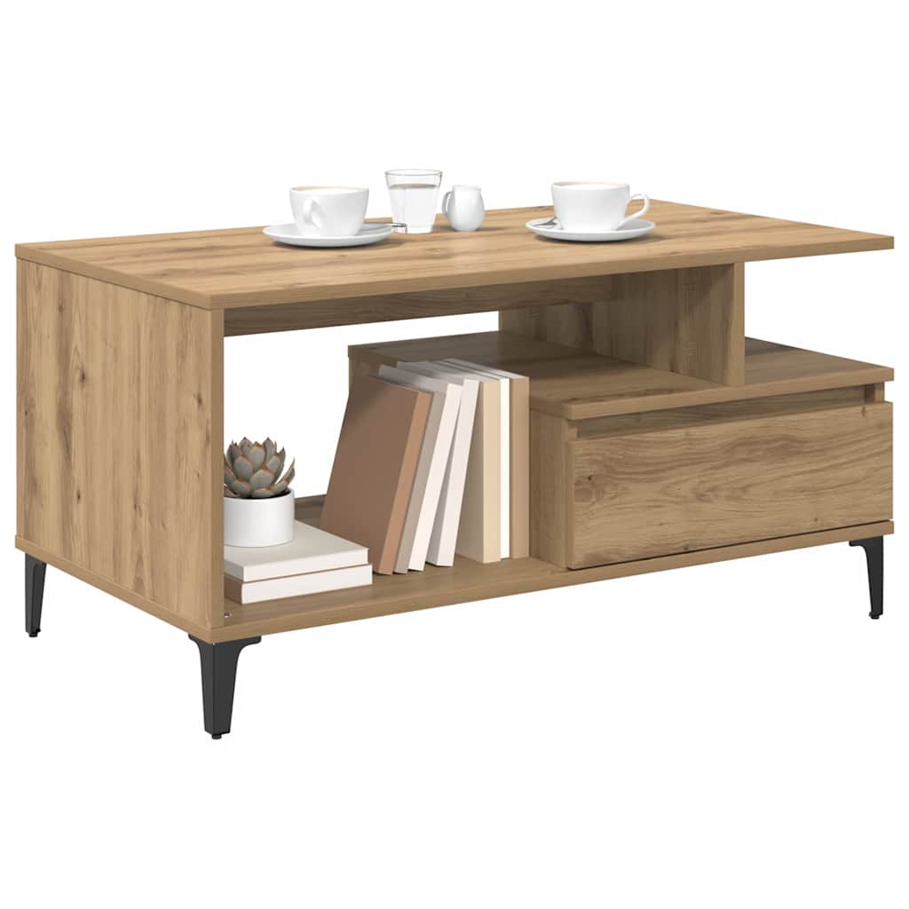 Kaffebord Artisan Eik 90 x 49 x 45 cm Konstruert tre