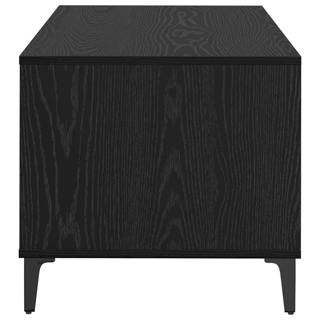 Kaffebord med skuff Svart Eik 90 x 49 x 45 cm Konstruert tre