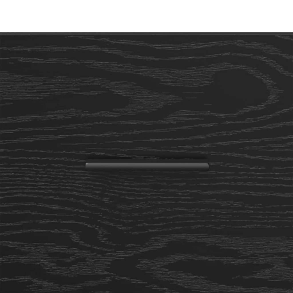 Nattbordskap med skuff Svart eik 50 x 36 x 60 cm Konstruert tre