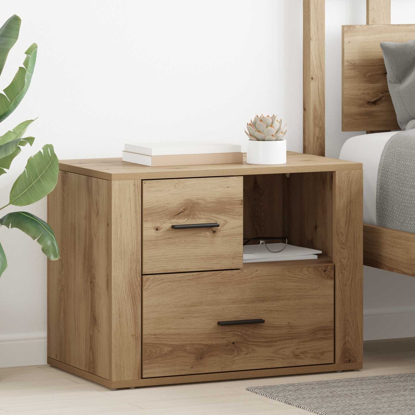 Nattbordskap Artisan Eik 35 x 60 x 50 cm Konstruert tre
