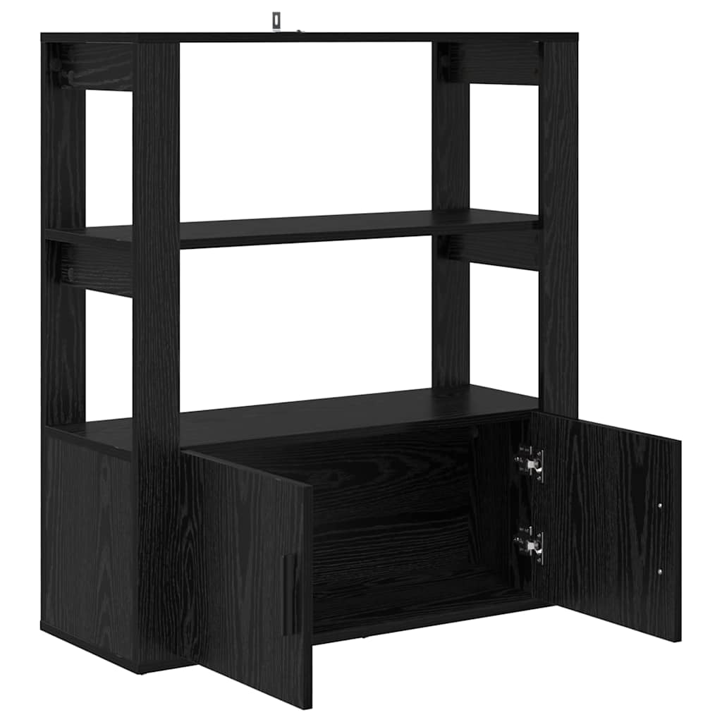 Serviesskap Svart eik 30 x 80 x 90 cm Konstruert tre