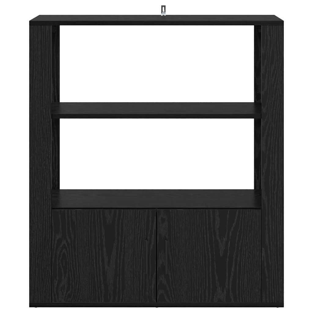 Serviesskap Svart eik 30 x 80 x 90 cm Konstruert tre