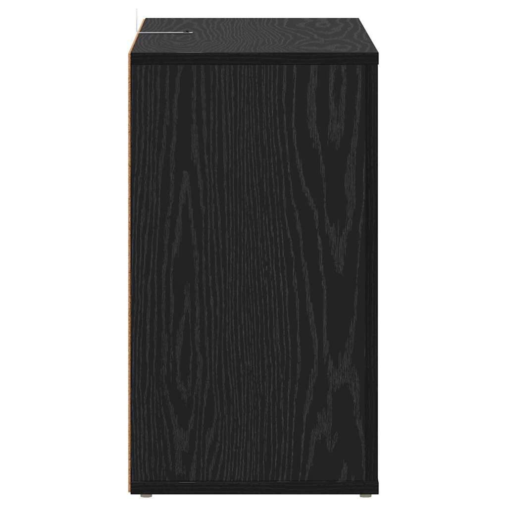Serviesskap Svart Eik 80 x 30 x 53 cm Konstruert tre