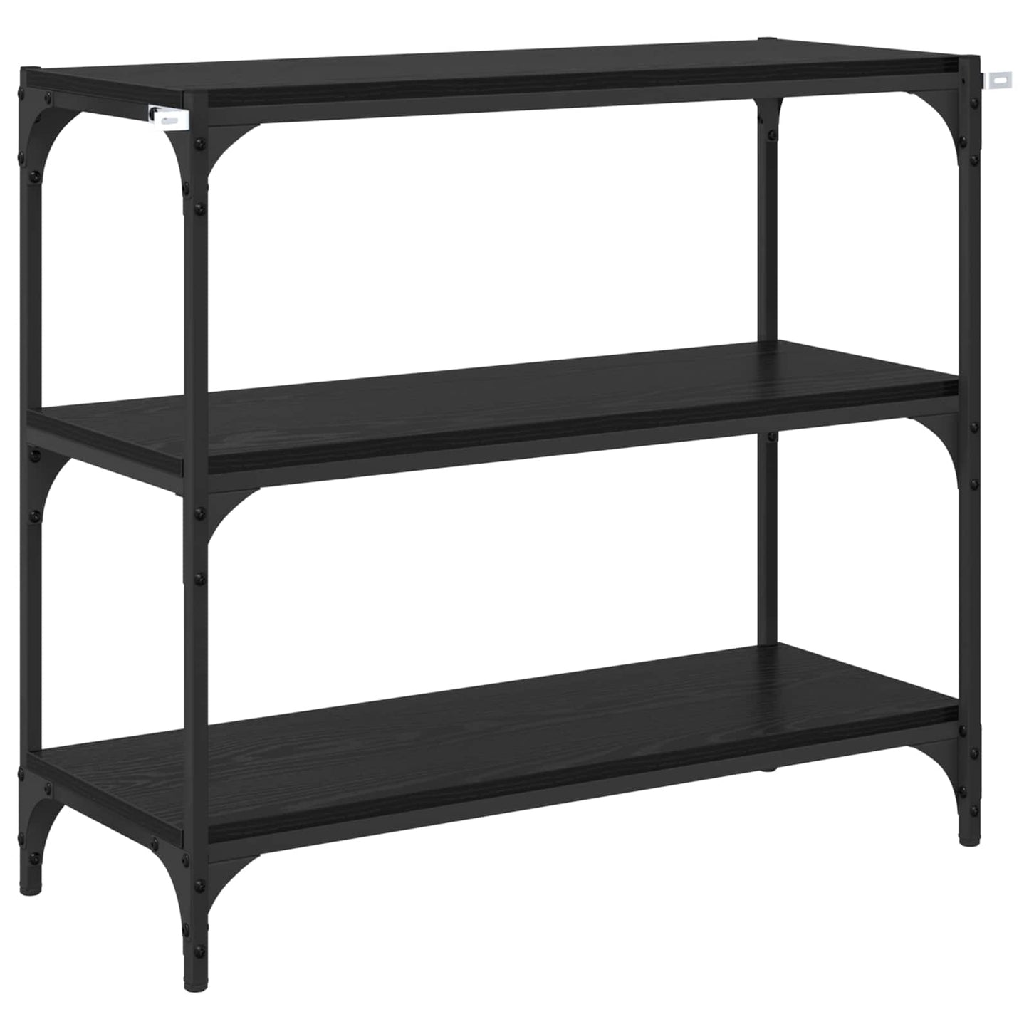 Bokskap Svart Eik 80 x 33 x 70,5 cm Ingeniørtre og jern